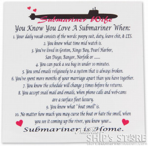 ... Store • Home • Tabletop & Barware • Poem - Submariner's Wife