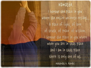 Namaste Gandhi quote