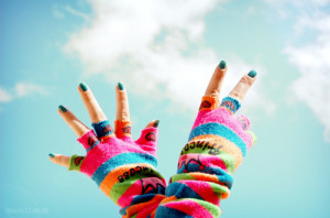blue, colorful, cute, fashion, nails, photography, pink, pretty, sky