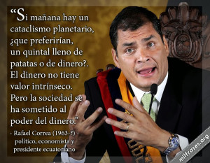 Rafael Correa, político, economista y presidente ecuatoriano.