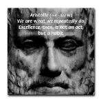 Greek Education Aristotle Tile Coaster
