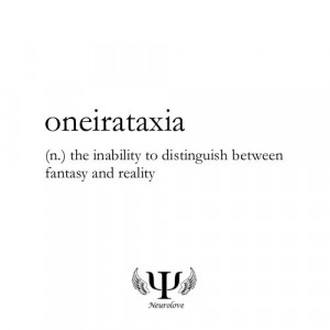 oneirataxia: the inability to distinguish between fantasy and reality.
