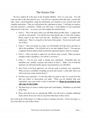 Hypothesis For Science Fair Project