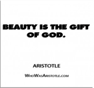 Beauty is the gift of God.” – Aristotle