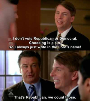 30 Rock Voting: Write In The Lords Name