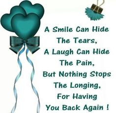 smile can hide the tears, a laugh can hide the pain, But nothing stops ...