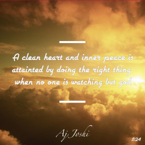 The post A clean heart and inner peace is attainted by doing the right ...