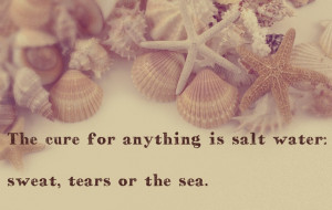 ... anything is salt water: sweat, tears or the sea. - Isak Dinesen #quote