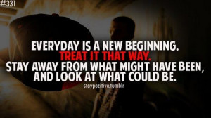 Motivational Quote: Everyday Is A New Beginning