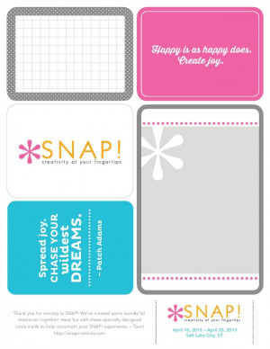 Sets of Free Project Life Printable Cards from Snap.