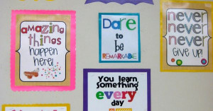 Inspirational classroom wall quotes