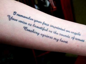 poetry on love. Poetry Tattoo