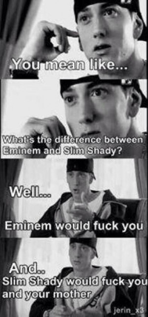 the difference between eminem and slim shady