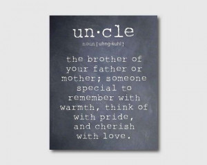 Uncle Quotes For Scrapbooking Wall art an uncle is a person aunt quote ...