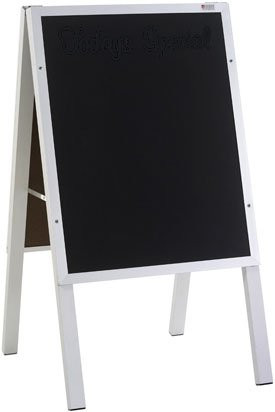 Chalkboard Easel Blank Menu Board - Aluminum Frame