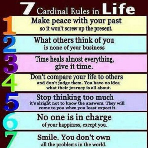 Cardinal Rules in Life