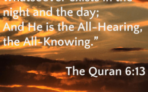 The Quran 6:13 (Surah al-An’am)