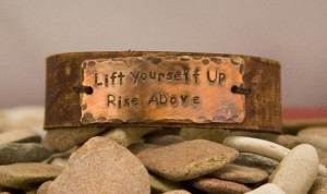 Leather cuff bracelet quote message by MichelleVerbeeck on Etsy, $26 ...