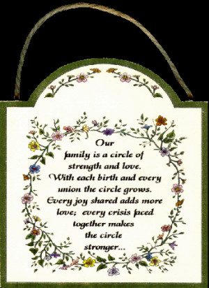 Family Hearts & Family Circle Poem