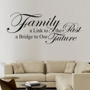 Family A Link To The Past Quote Vinyl Wall Sticker Art Letters Decal ...