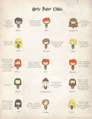 Harry Potter Chibis + Quotes by ShadowSeason