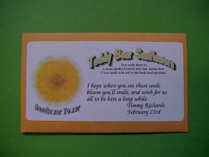 Seed Packet Wedding Favor Sayings