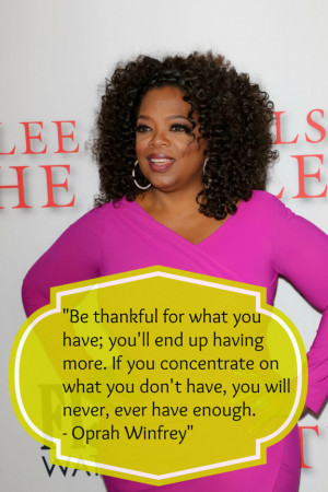 very wise quote from the one and only Oprah!