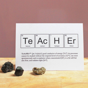 Funny Thank You Cards For Teachers Teacher periodic table