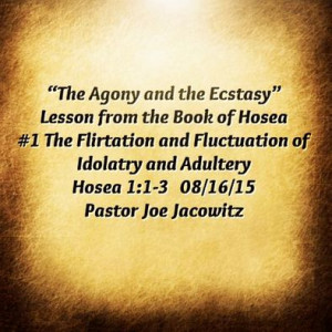 The Agony and the Ecstasy - Lesson from the Book of Hosea