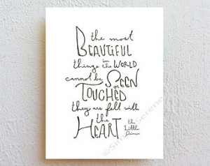 The Little Prince quote print - the most beautiful things - Black and ...