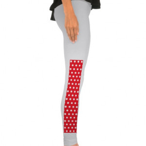 Red and White Polka Dot Pattern. Spotty. Legging