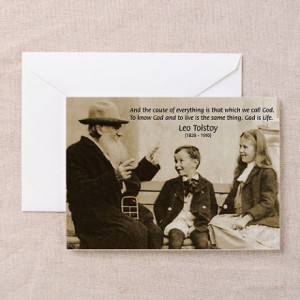 ... Greeting Cards > Leo Tolstoy: God Quotes Greeting Cards (Package of