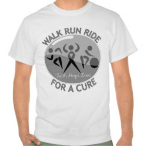 Brain Cancer Walk Run Ride For A Cure T-shirts