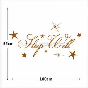 sleep well wall sticker