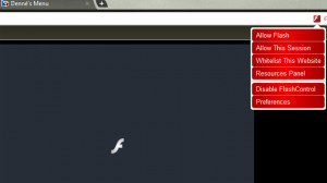 click to flash chrome extension