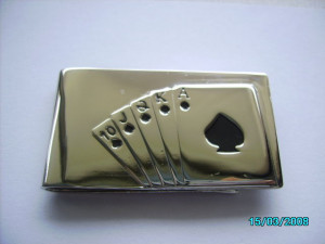 Engraved metal Money clip with engraved logo