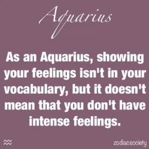 An Aquarius and their feelings...
