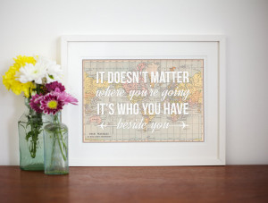 Wanderlust, Map of the World Art Print, Poster, Map, Romantic ...