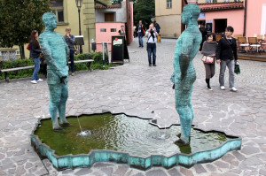 Urinating Statues, Prague, Czech Republic