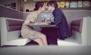 Awkward moment, about to kiss at Dairy Queen. “When you love someone ...