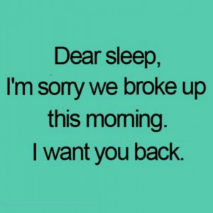 Dear sleep