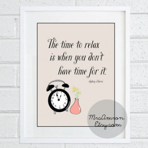 Time To Relax Quote Print 8x10 - inspirational print / quote print ...