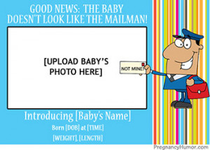 Just upload baby's photo and birth details -- and send!