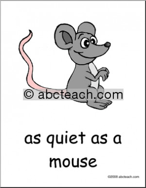 ... animal simile poster as quiet as a mouse figure of speech poster