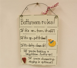 Bathroom Rules and Etiquette Signs