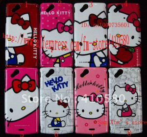 hello kitty plastic protective back cover case for Sony Ericsson