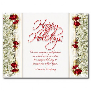 Christmas sayings Xmas Corporate thanks Postcard