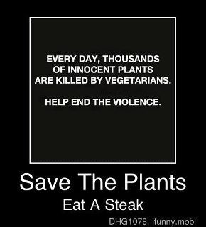 EAT A STEAK! And yes, this is how you sound, vegetarian who skips meat ...