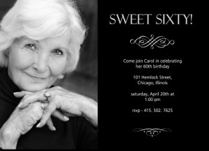 60th birthday invitation wording 60th birthday invitations sweet sixty ...