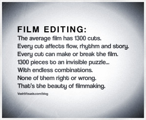 Vashi Nedomansky on film editing